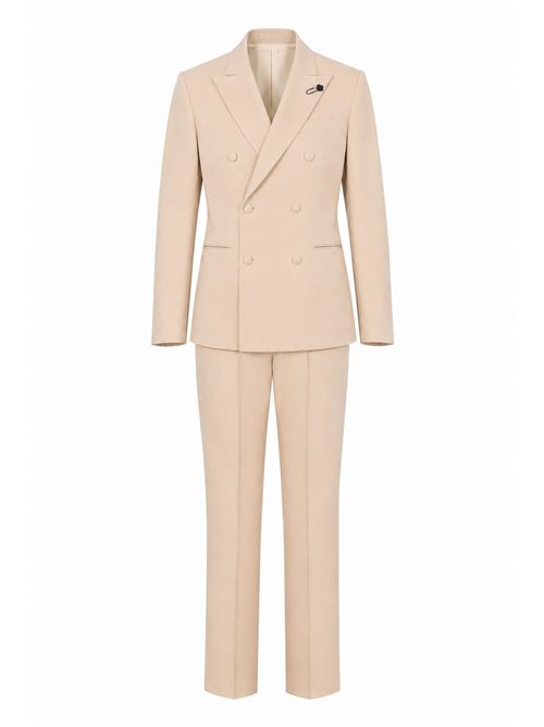 Abito doppiopetto Soiree in viscosa e seta Beige LARDINI | CN5917EI PAIF66418180